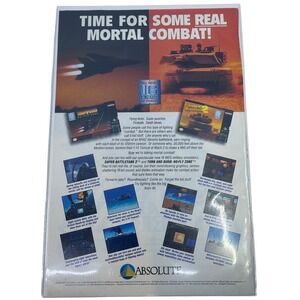 1993 SNES Comic Book Ad‎ Super Battletank 2 Turn & Burn Promo Absolute Vintage